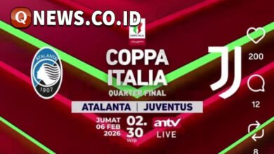 Live Streaming ANTV: Atalanta vs Juventus Perempat Final Coppa Italia 2025/26