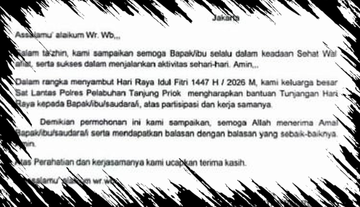 Surat Permintaan THR dari Satlantas Tanjung Priok kepada Pengusaha Angkutan, Ini Tanggapan Kapolres