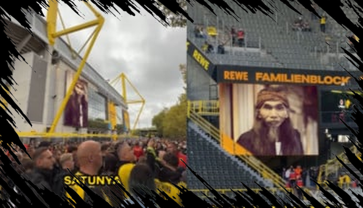 Viral, Borussia Dortmund Pajang Foto Mama Ghufron di Signal Iduna Park