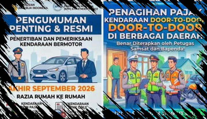 Informasi Penagihan Pajak Kendaraan Door to Door Akhir September Ditegaskan Hoaks oleh Polri
