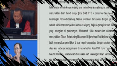 MK Tidak Temukan Bukti Ijazah Setara SMA Gibran, Validitas Ijazah Dipertanyakan